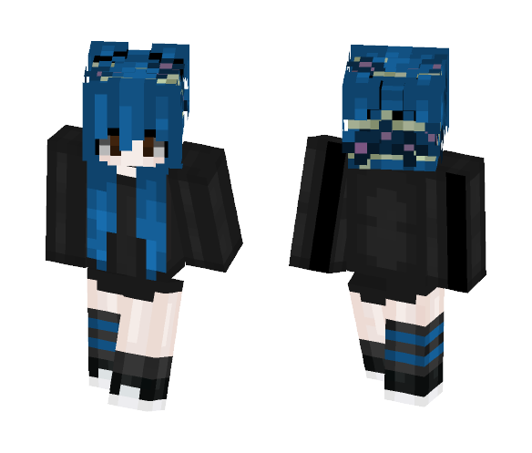 Blue hair girl o; - Color Haired Girls Minecraft Skins - image 1