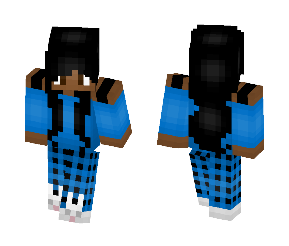 Blue Pajama Girl - Girl Minecraft Skins - image 1