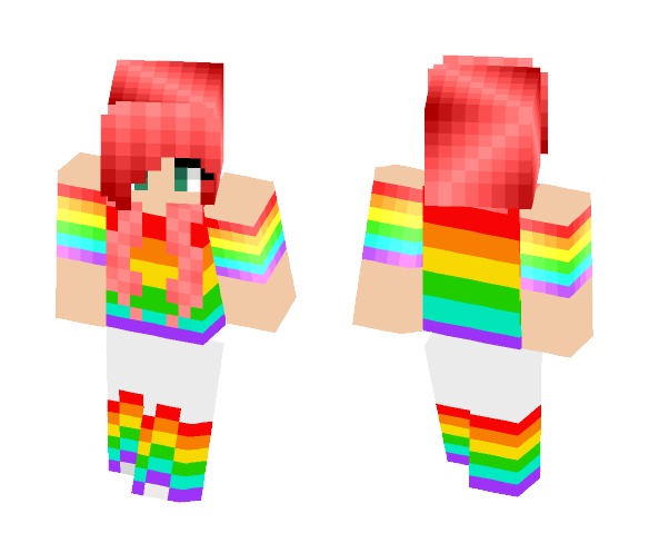 Rainbow Girl - Girl Minecraft Skins - image 1