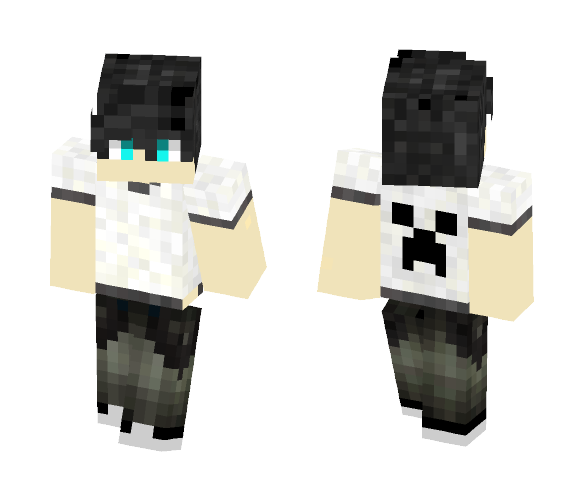 WhiteCreeperShirtz - Male Minecraft Skins - image 1
