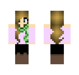 Green Scarf - Female Minecraft Skins - image 2