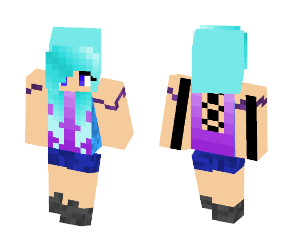 Cute Blue Girl - Cute Girls Minecraft Skins - image 1