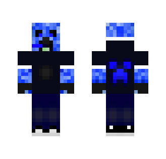 Blue creeper hoodie - Male Minecraft Skins - image 2