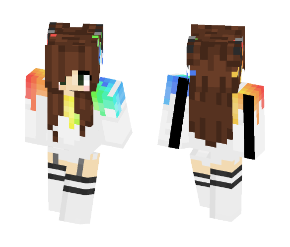 Dripping Rainbow - Female Minecraft Skins - image 1