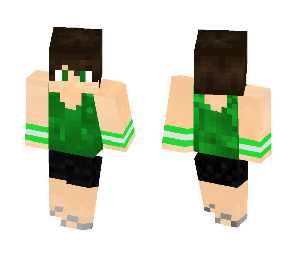 Green Tank Top Boy - Boy Minecraft Skins - image 1