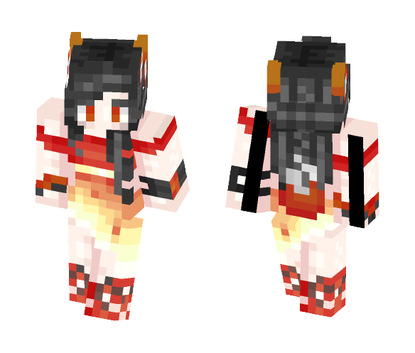Firefox Girl - Girl Minecraft Skins - image 1