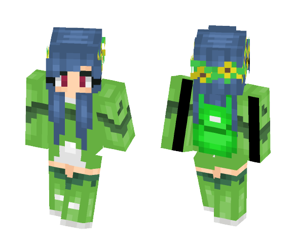 Bulbasaur Girl - Girl Minecraft Skins - image 1