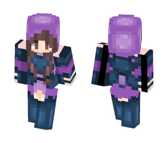 Purple Assassin Girl - Girl Minecraft Skins - image 1