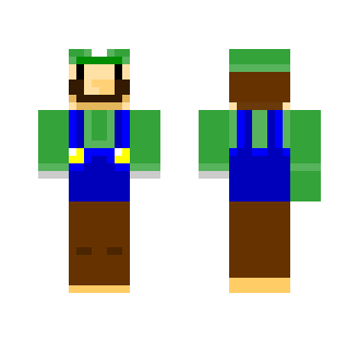 Paper Luigi! First Skin!! - Male Minecraft Skins - image 2