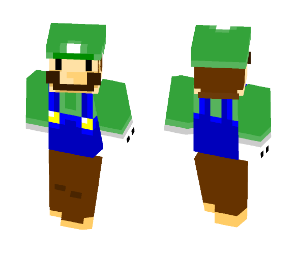 Paper Luigi! First Skin!! - Male Minecraft Skins - image 1