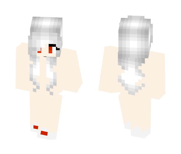 White haired girl/#1 Base! - Color Haired Girls Minecraft Skins - image 1
