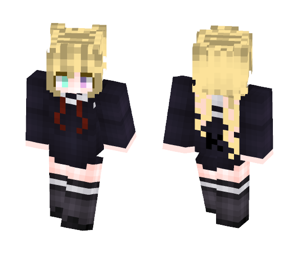 Japan College Blonde Girl - Girl Minecraft Skins - image 1