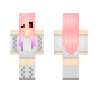 Pink Haired Ghoul Girl/First Skin! - Color Haired Girls Minecraft Skins - image 2