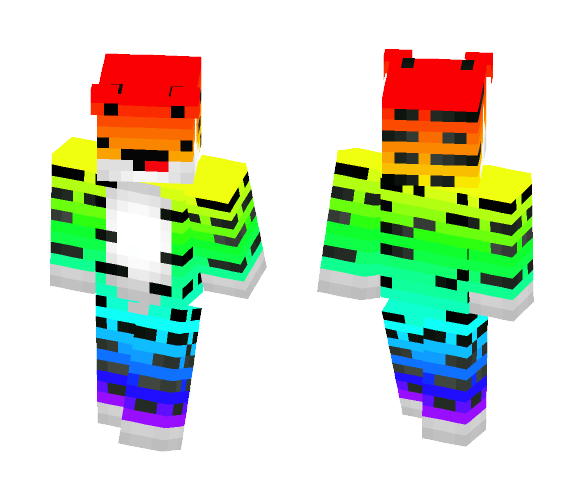 Derpy Rainbow Tiger - Male Minecraft Skins - image 1