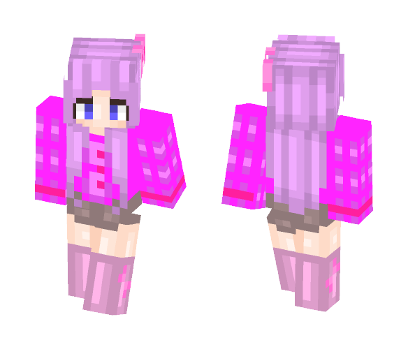 Purple Haired Anime Girl - Anime Minecraft Skins - image 1