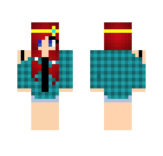 Teal Plaid Girl >OC - Girl Minecraft Skins - image 2