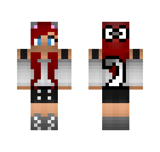 White and Gray Cat Girl - Cat Minecraft Skins - image 2