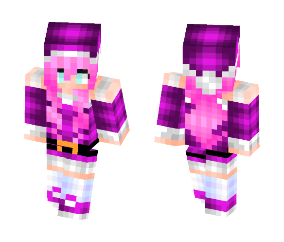 Purple Anime Christmas Girl - Anime Minecraft Skins - image 1