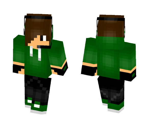 Green Hoodie Boy - Boy Minecraft Skins - image 1