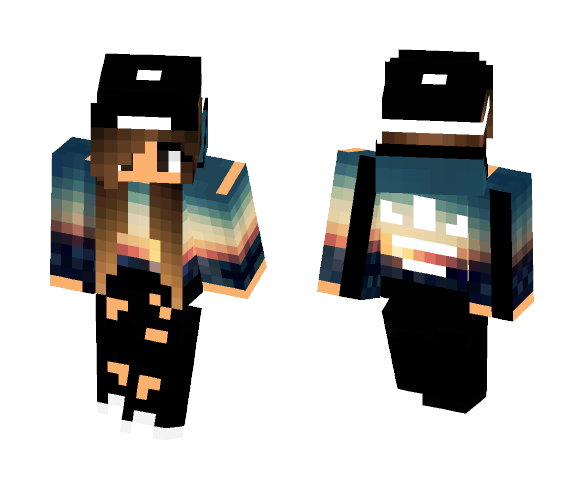 Sunset Adidas Girl - Girl Minecraft Skins - image 1