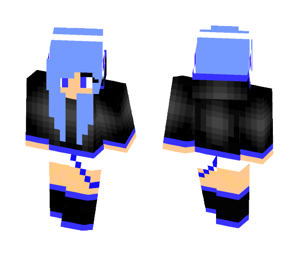 CherryPie blue gamer skin {Cherry} - Female Minecraft Skins - image 1