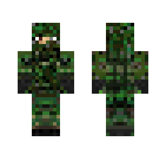 Forest camp soldier