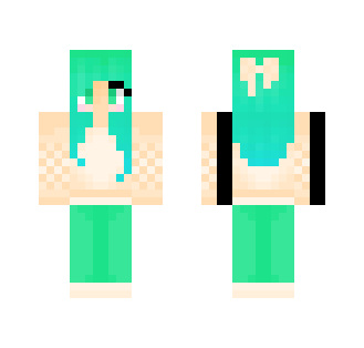 Green To Blue Ombre :P - Female Minecraft Skins - image 2
