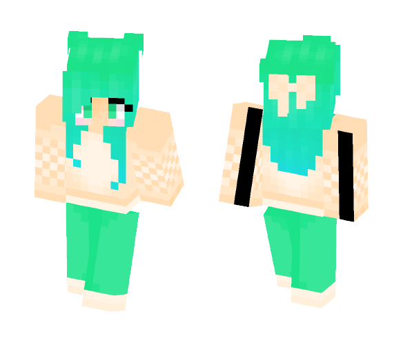 Green To Blue Ombre :P - Female Minecraft Skins - image 1