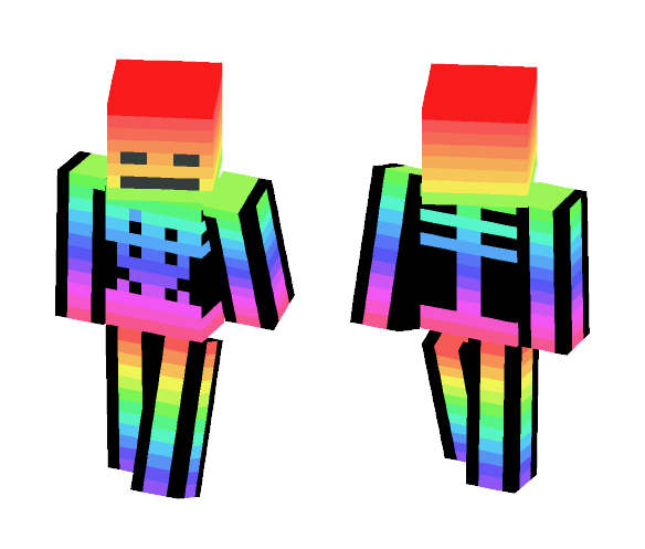 Rainbow Sekeleton - Other Minecraft Skins - image 1