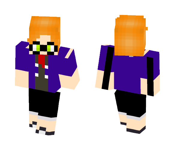 Splatoon Orange - Male Minecraft Skins - image 1