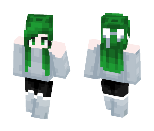 TypicalB {Green Haired} - Female Minecraft Skins - image 1