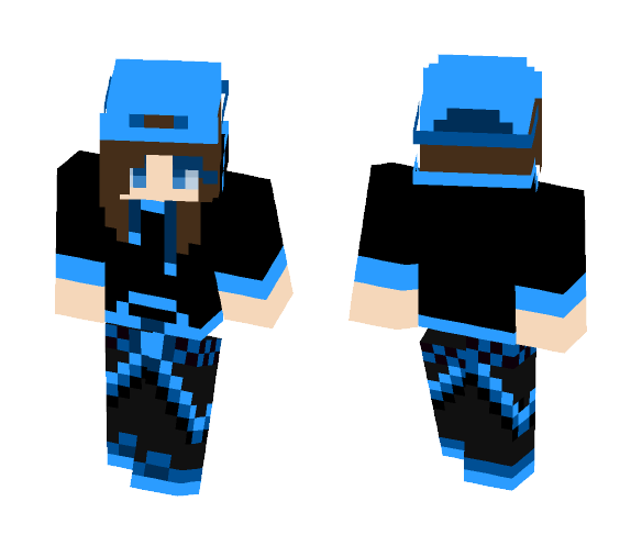 Blue Skater Girl - Girl Minecraft Skins - image 1