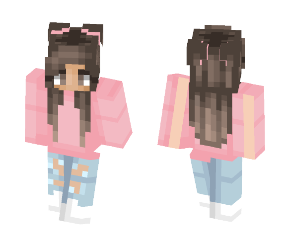 Pink Sweater Girl ???? - Girl Minecraft Skins - image 1