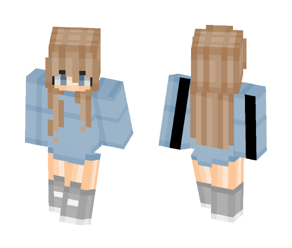 Blue dress girl - Girl Minecraft Skins - image 1