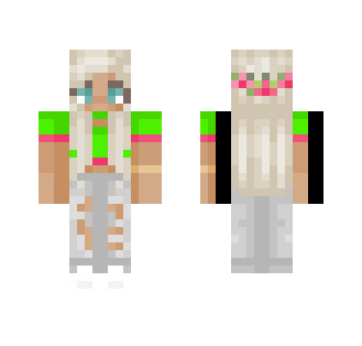 Tumblr Girl #3- Green - Girl Minecraft Skins - image 2