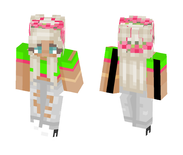 Tumblr Girl #3- Green - Girl Minecraft Skins - image 1