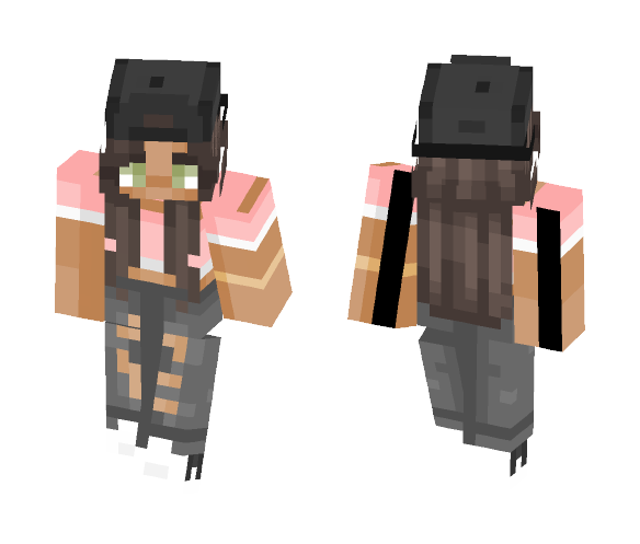 Tumblr Girl #1- Pink - Girl Minecraft Skins - image 1
