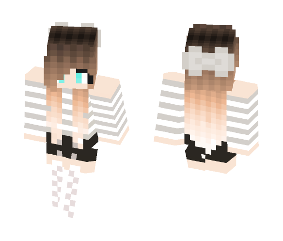 Cute Striped Shirt Girl! - Cute Girls Minecraft Skins - image 1