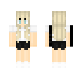 basic white tee girl ???? - Girl Minecraft Skins - image 2