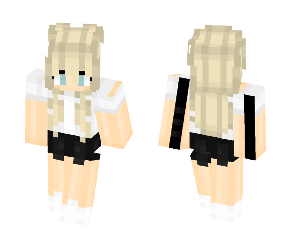 basic white tee girl ???? - Girl Minecraft Skins - image 1