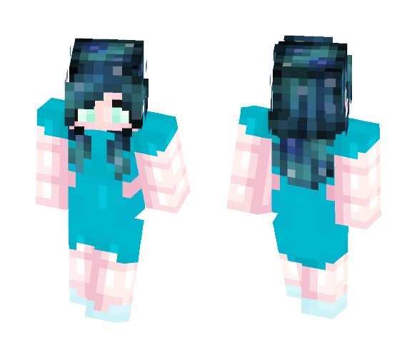 Turquoise Dress - Female Minecraft Skins - image 1