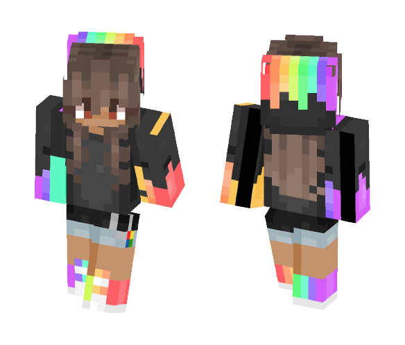 Rainbow Beats~ - Female Minecraft Skins - image 1