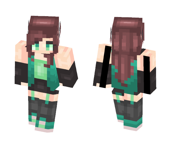 Turquoise Girl - Girl Minecraft Skins - image 1