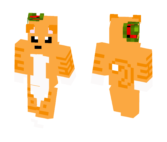 Cat With a Melon Hat - Cat Minecraft Skins - image 1
