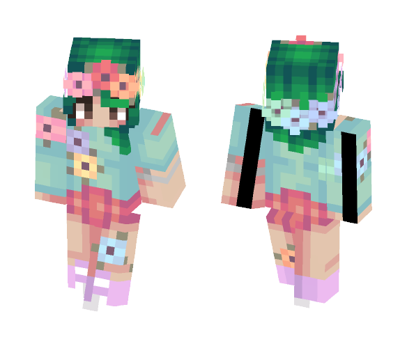 fill my body with flowers - Female Minecraft Skins - image 1