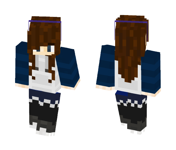 Blue shadow girl - Girl Minecraft Skins - image 1