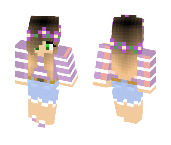 Purple casual girl - Girl Minecraft Skins - image 1