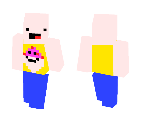 Derpy guy in ice cream shirt - Male Minecraft Skins - image 1