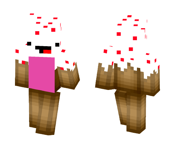 Derpy cake with a pink shirt - Male Minecraft Skins - image 1
