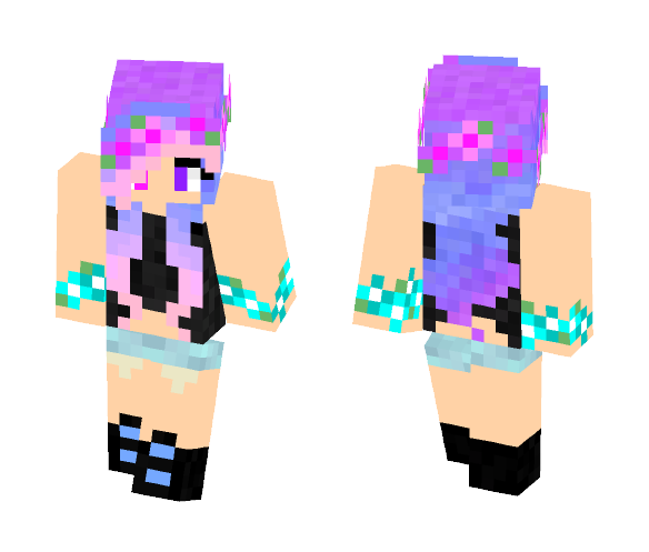 Sapphron Purple Bloom {Cherry} - Female Minecraft Skins - image 1